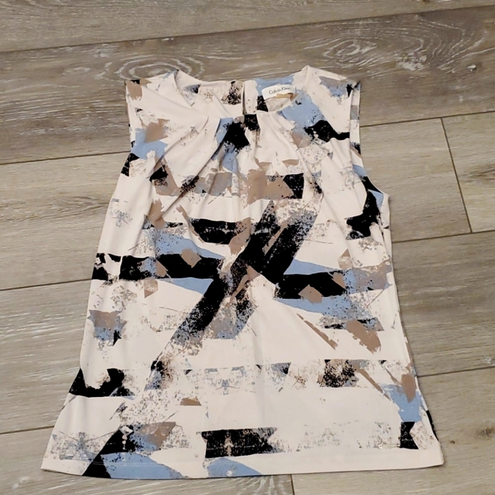 Calvin Klein Geometric Sleeveless Top